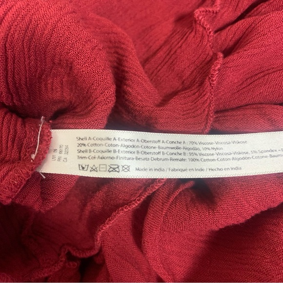 Free People Intimately Adella Lace Detail Strappy Back Maxi Slip Dress Cranberry - Picture 8 of 15